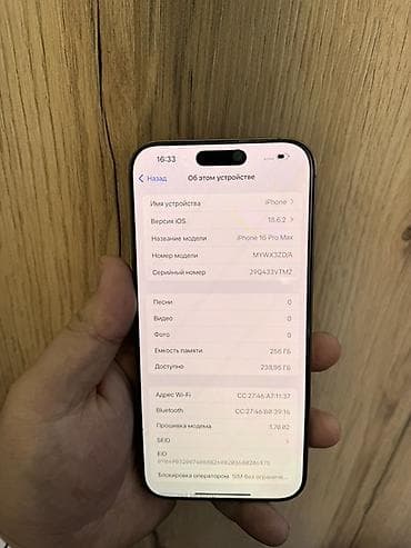 IPhone 16 Pro Max, 256 ГБ, 91 % at lalafo.kg IPhone 16 Pro Max, 256 ГБ, 91 %