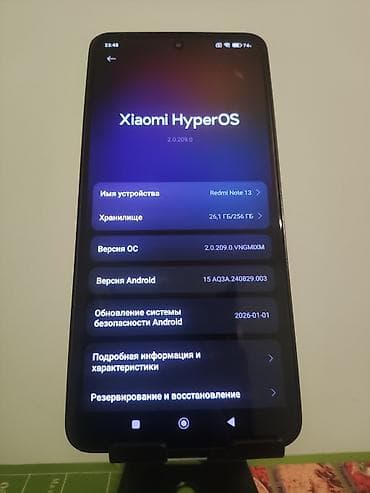 Redmi, Redmi Note 13, Колдонулган, 256 ГБ, түсү - Кара, 2 SIM lalafo.kg да Redmi, Redmi Note 13, Колдонулган, 256 ГБ, түсү - Кара, 2 SIM