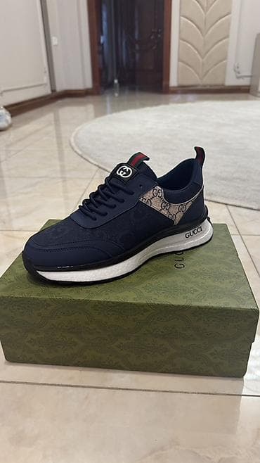 Мужские кроссовки, 42.5, 43, Gucci, Новый, цвет - Синий at lalafo.kg Мужские кроссовки, 42.5, 43, Gucci, Новый, цвет - Синий