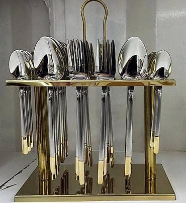 Набор столовых приборов на подставке - Комплектация: столовые ложки at lalafo.kg Набор столовых приборов на подставке - Комплектация: столовые ложки