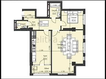 2 комнаты, 85 м², Асанбай мкр Элитка, 12 этаж, ПСО (под самоотделку) at lalafo.kg 2 комнаты, 85 м², Асанбай мкр Элитка, 12 этаж, ПСО (под самоотделку)