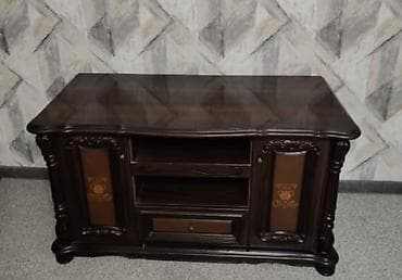 Тумба и подставка для телевизора, Б/у, Напольная, Дерево, Самовывоз, цвет - Коричневый at lalafo.kg Тумба и подставка для телевизора, Б/у, Напольная, Дерево, Самовывоз, цвет - Коричневый