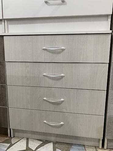 Комод для одежды, Без зеркала, ЛДСП, цвет - Серый at lalafo.kg Комод для одежды, Без зеркала, ЛДСП, цвет - Серый