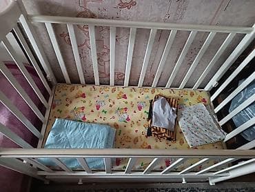 Детская кроватка- качался, классическая, цвет белый. Ребенок вырос и at lalafo.kg — 2 Детская кроватка- качался, классическая, цвет белый. Ребенок вырос и — 2