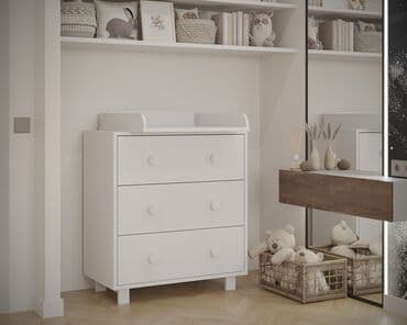 Детский комод, Новый, С пеленальным столиком, ЛДСП, цвет - Белый, В рассрочку at lalafo.kg Детский комод, Новый, С пеленальным столиком, ЛДСП, цвет - Белый, В рассрочку