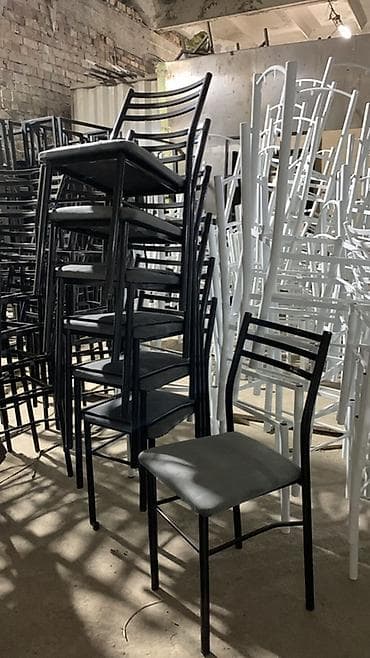 Кафе, ресторандар үчүн отургуч, Темир, түсү - Ак lalafo.kg да — 8 Кафе, ресторандар үчүн отургуч, Темир, түсү - Ак — 8