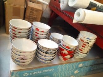 Набор фарфоровых пиал/мисок с декором - Материал: фарфор. - Форма at lalafo.kg Набор фарфоровых пиал/мисок с декором - Материал: фарфор. - Форма