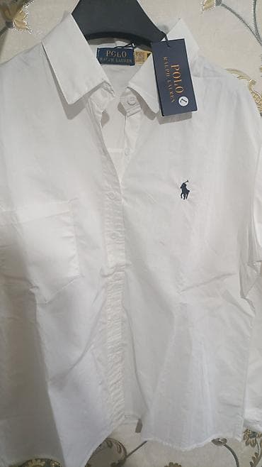 Мужская рубашка, L, Polo Ralph Lauren, Новый, цвет - Белый at lalafo.kg Мужская рубашка, L, Polo Ralph Lauren, Новый, цвет - Белый
