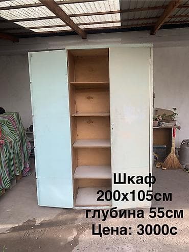 Шифоньер, шкаф для одежды, Б/у, Прямой at lalafo.kg Шифоньер, шкаф для одежды, Б/у, Прямой
