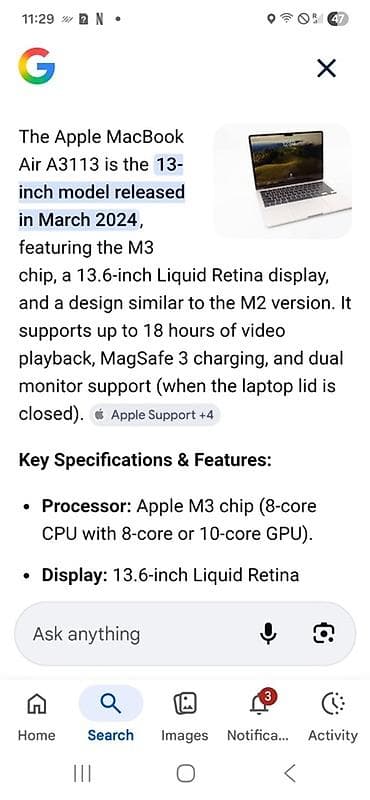 Apple MacBook Air (цвет Midnight) с комплектом зарядки MagSafe at lalafo.kg — 6 Apple MacBook Air (цвет Midnight) с комплектом зарядки MagSafe — 6