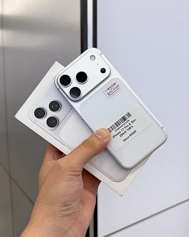 IPhone 17 Pro, Б/у, 256 ГБ, White Titanium, Защитное стекло, Чехол, Коробка, В рассрочку, 100 % at lalafo.kg IPhone 17 Pro, Б/у, 256 ГБ, White Titanium, Защитное стекло, Чехол, Коробка, В рассрочку, 100 %