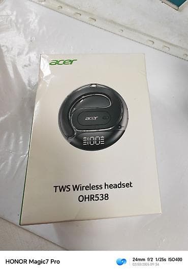 Вкладыши, Acer, Новый, Беспроводные (Bluetooth), Для занятий спортом at lalafo.kg Вкладыши, Acer, Новый, Беспроводные (Bluetooth), Для занятий спортом