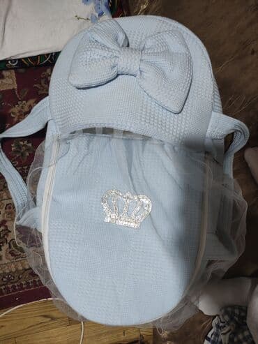 Конверт-переноска для новорождённого - Цвет: нежно-голубой - Материал at lalafo.kg Конверт-переноска для новорождённого - Цвет: нежно-голубой - Материал