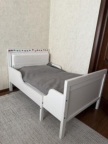 Детская кровать IKEA из массива, белая (Уменьшается/ удлиняется ) - at lalafo.kg Детская кровать IKEA из массива, белая (Уменьшается/ удлиняется ) -