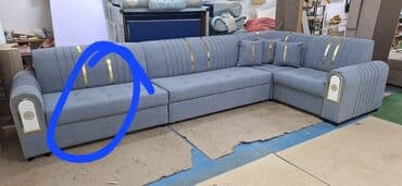 Угловой диван, C подушками, Трехместный at lalafo.kg Угловой диван, C подушками, Трехместный