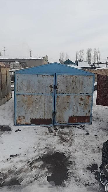 Металлический гараж (ракушка) с двустворчатыми воротами. - Материал at lalafo.kg Металлический гараж (ракушка) с двустворчатыми воротами. - Материал