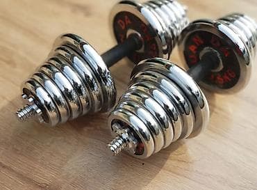 Разборные хромированные гантели - Тип: парные разборные гантели с at lalafo.kg Разборные хромированные гантели - Тип: парные разборные гантели с