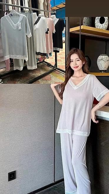 Женские домашние костюмы/пижамы из мягкой вискозы - Комплект из 2 at lalafo.kg — 5 Женские домашние костюмы/пижамы из мягкой вискозы - Комплект из 2 — 5