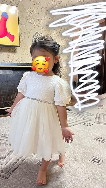 Детское платье, цвет - Бежевый, Б/у at lalafo.kg Детское платье, цвет - Бежевый, Б/у