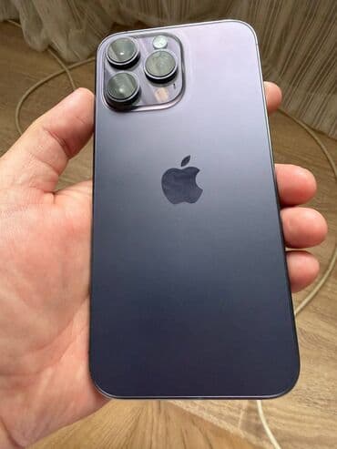 IPhone 14 Pro Max, Б/у, 1 ТБ, Deep Purple, 82 % at lalafo.kg IPhone 14 Pro Max, Б/у, 1 ТБ, Deep Purple, 82 %