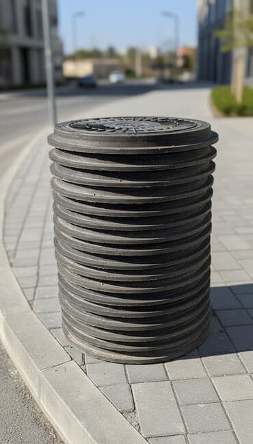 Круглые люки для смотровых колодцев, изготовленные из прочного at lalafo.kg Круглые люки для смотровых колодцев, изготовленные из прочного