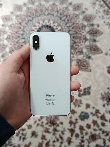 IPhone X, Б/у, 64 ГБ, Серебристый, Чехол at lalafo.kg IPhone X, Б/у, 64 ГБ, Серебристый, Чехол