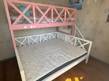 Продаем двухъярусную кровать из СОСНЫ 🌲 покупали в магазине Lafamilia at lalafo.kg Продаем двухъярусную кровать из СОСНЫ 🌲 покупали в магазине Lafamilia