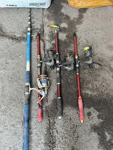 Набор рыболовных снастей Состав: - 1 телескопическое удилище синего at lalafo.kg Набор рыболовных снастей Состав: - 1 телескопическое удилище синего