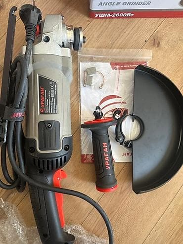 Угловая шлифовальная машина (УШМ) «Ураган» УШМ-2600Вт. Мощный at lalafo.kg Угловая шлифовальная машина (УШМ) «Ураган» УШМ-2600Вт. Мощный
