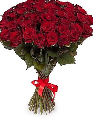 Букет из красных роз - Состав: крупные бархатисто‑красные розы at lalafo.kg Букет из красных роз - Состав: крупные бархатисто‑красные розы