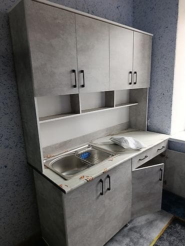 Офис эмереги: Ашкана гарнитуру, Жаңы, түсү - Боз lalafo.kg да — 2 Офис эмереги: Ашкана гарнитуру, Жаңы, түсү - Боз — 2