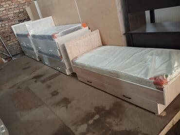 Односпальная кровать, Новый, С мягким изголовьем, длина - 205 см at lalafo.kg Односпальная кровать, Новый, С мягким изголовьем, длина - 205 см