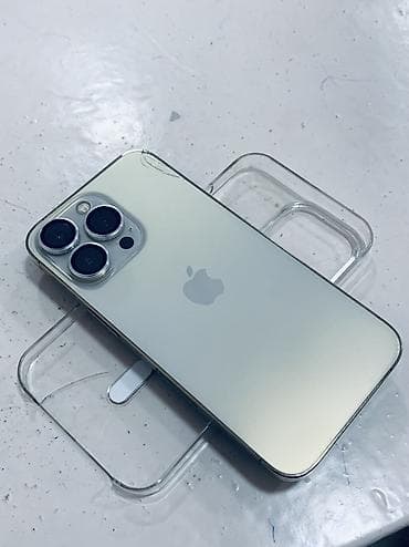 IPhone 13 Pro, Б/у, 128 ГБ, Золотой, Чехол, 76 % at lalafo.kg IPhone 13 Pro, Б/у, 128 ГБ, Золотой, Чехол, 76 %