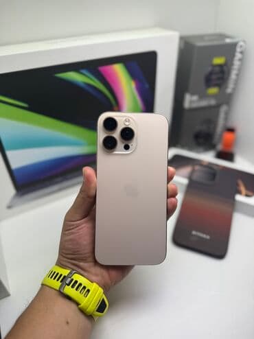 IPhone 16 Pro, Б/у, 256 ГБ, Desert Titanium, Зарядное устройство, Коробка, Защитное стекло, В рассрочку, 100 % at lalafo.kg IPhone 16 Pro, Б/у, 256 ГБ, Desert Titanium, Зарядное устройство, Коробка, Защитное стекло, В рассрочку, 100 %