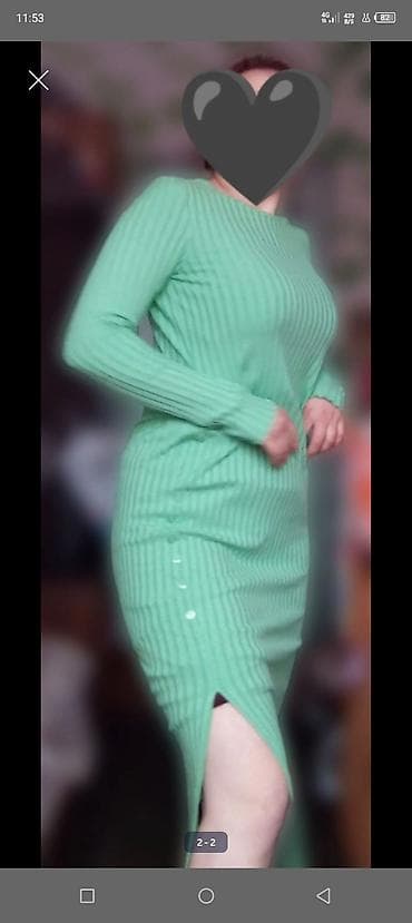 Комплект женской одежды и платья (3 модели): 1) Вязаное платье миди at lalafo.kg Комплект женской одежды и платья (3 модели): 1) Вязаное платье миди