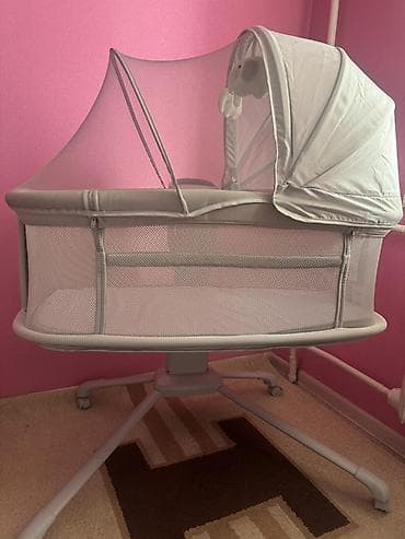 Электронная колыбель-люлька для новорождённого - Просторная овальная at lalafo.kg Электронная колыбель-люлька для новорождённого - Просторная овальная