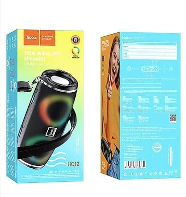 HC12, беспроводной динамик, BT v5.0, аккумулятор 1200mAh, 2 часа lalafo.kg да HC12, беспроводной динамик, BT v5.0, аккумулятор 1200mAh, 2 часа