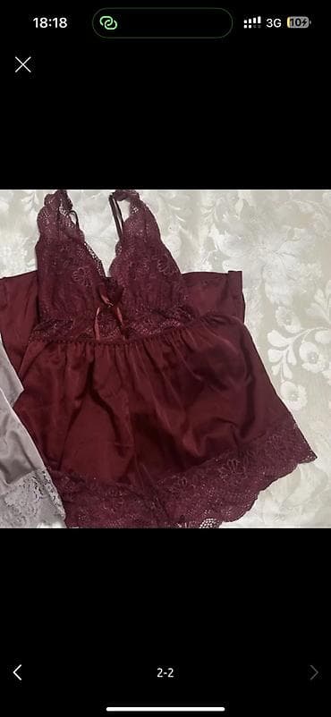 Пижама женская Майка и шортики, брала в Дубаи за 1500, б/у, размер at lalafo.kg Пижама женская Майка и шортики, брала в Дубаи за 1500, б/у, размер