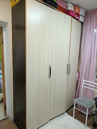 Ванна шкафтары: Шкаф трехдверный - Материал: ЛДСП с текстурой светлого дерева; lalafo.kg да — 1 Ванна шкафтары: Шкаф трехдверный - Материал: ЛДСП с текстурой светлого дерева; — 1