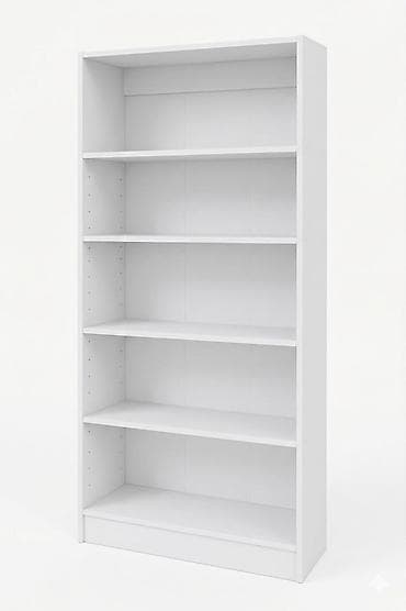 Современный стеллаж цвет "Белый " с 5 полками Простое и стильное at lalafo.kg Современный стеллаж цвет "Белый " с 5 полками Простое и стильное
