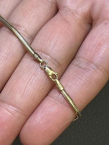 Төш белгилер: Золотая цепочка “змейка”б/у - Материал: жёлтое золото - 585 14 lalafo.kg да — 2 Төш белгилер: Золотая цепочка “змейка”б/у - Материал: жёлтое золото - 585 14 — 2
