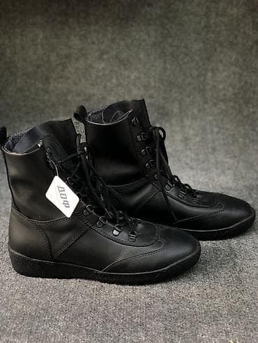 Берцы/ботинки черные - Материал верха: натуральная кожа. - Подкладка at lalafo.kg Берцы/ботинки черные - Материал верха: натуральная кожа. - Подкладка