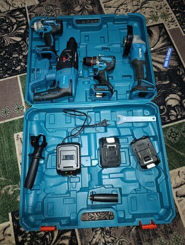 Набор аккумуляторного инструмента Makita в чемодане. Состав at lalafo.kg Набор аккумуляторного инструмента Makita в чемодане. Состав