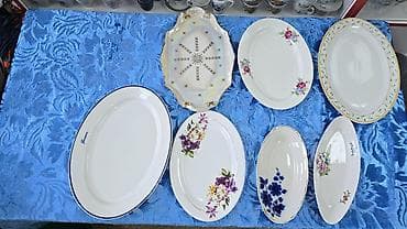 Блюда СССР, Чехословакия, Китай, Фарфор в золоте, кобальт, перламутр at lalafo.kg Блюда СССР, Чехословакия, Китай, Фарфор в золоте, кобальт, перламутр