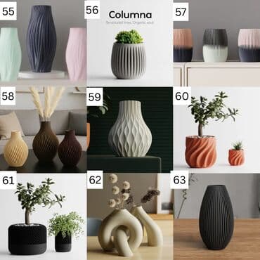 Минималистичные 3D-печатные вазы Добавьте нотку современного at lalafo.kg Минималистичные 3D-печатные вазы Добавьте нотку современного