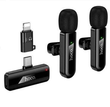 Беспроводной петличный микрофон HOCO L20A - HD-звук высокого качества at lalafo.kg Беспроводной петличный микрофон HOCO L20A - HD-звук высокого качества