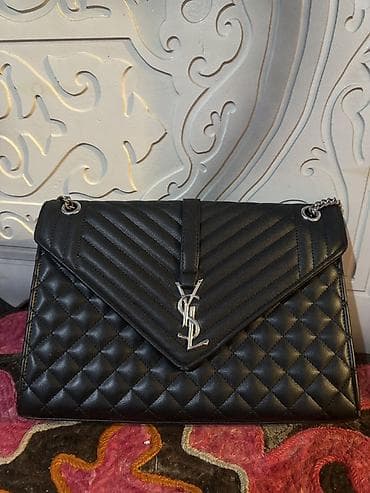 Сумка Saint Laurent (YSL) Envelope Chain Bag, черная - Материал at lalafo.kg Сумка Saint Laurent (YSL) Envelope Chain Bag, черная - Материал