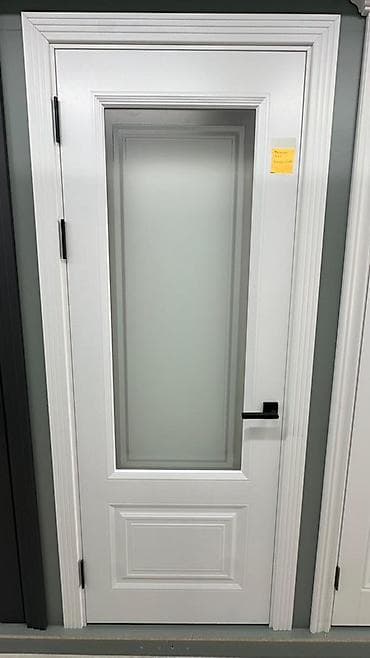 Межкомнатная дверь с остеклением - Материал полотна: МДФ/дерево с lalafo.kg да Межкомнатная дверь с остеклением - Материал полотна: МДФ/дерево с