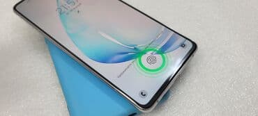 Samsung Note 10 Lite, Б/у, 128 ГБ, цвет - Голубой, 2 SIM at lalafo.kg Samsung Note 10 Lite, Б/у, 128 ГБ, цвет - Голубой, 2 SIM
