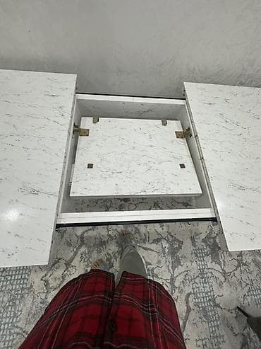 Бычуучу столдор: Трансформер үстөлү Ашкана үчүн, Жайылуучу стол, түсү - Ак lalafo.kg да — 4 Бычуучу столдор: Трансформер үстөлү Ашкана үчүн, Жайылуучу стол, түсү - Ак — 4